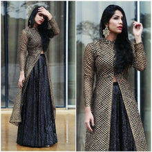 Load image into Gallery viewer, Gorgeous Black Silk Saree Heavy Embriodery Lace With Latkan
